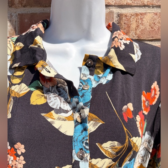 Johnny Was Floral Emma Rose Polo Tunic Dress Size Medium - Picture 8 of 11